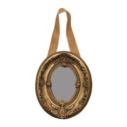 Espelho de Parede Oval Manu Fisch Home Dourado