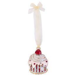 Pingente de Metal Cupcake Manu Fisch Home Bege