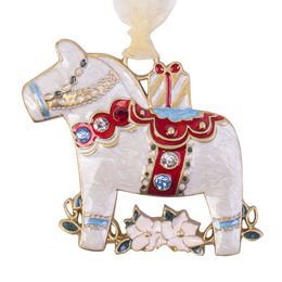 Pingente de Metal Cavalo Manu Fisch Home Bege