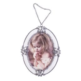 Porta Retrato Oval de Parede Manu Fisch Home Bege com Dourado