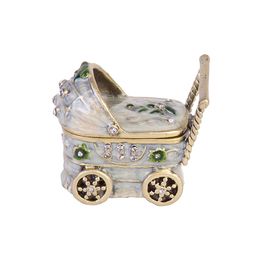 Porta Joias Carrinho de Bebê Manu Fisch Home Dourado