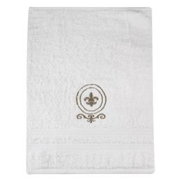 Toalha Lavabo Ana Roig Flor de Liz Branca Strass