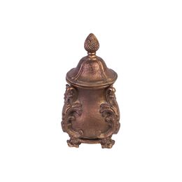 Caixa em Resina na Cor Dourada Manu Fisch Home Antique com Tampa