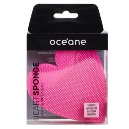 Esponja de Limpeza Facial Océane Heart Sponge Pink