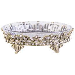 Porta Sabonete Barra Manu Fisch Home Base Dourado com Pedrarias