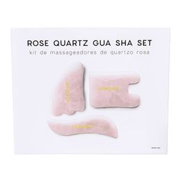 Kit de Massageadores Océane Rose Quartz Gua Sha Set