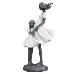 Escultura Home Collection Mãe Gravida com a Filha