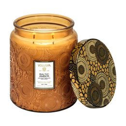 Vela Voluspa Pote Vidro Luxe Baltic Amber 2 Pavios