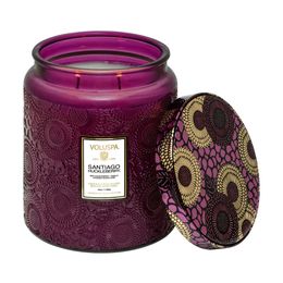 Vela Voluspa Pote Vidro Luxe Santiago Huckleberry 2 Pavios