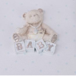 Quadro menino urso Anasuil baby azul e fendi